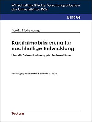 cover image of Kapitalmobilisierung für nachhaltige Entwicklung